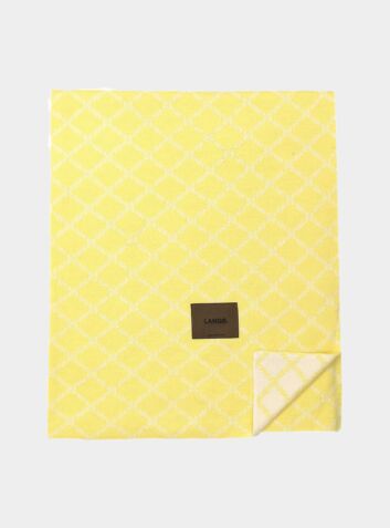 Merino Wool Blanket - Yellow White