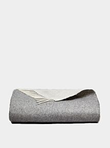 Anzan Reversible Cashmere Blanket - Mist
