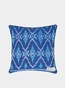 Blue & Turquoise Ikat Cushion from Bali | Biru