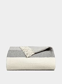Genjin Striped Cashmere Blanket - Mist