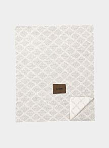 Merino Wool Blanket - Light Grey White