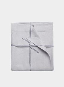 Stonewashed Linen Flat Sheet – Light Grey