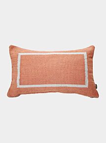 Jama-Khan Handwoven Rectangle Cushion - Terracotta