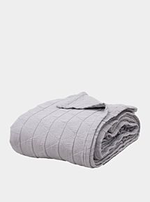 Stockholm Cotton Bedspread - Pewter Grey