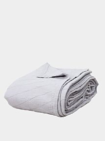 Stockholm Cotton Bedspread - Silver Grey