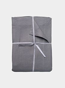Stonewashed Linen Flat Sheet – Steel Grey