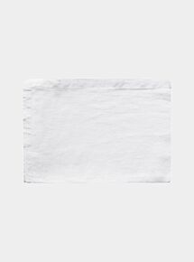 Linen Fitted Sheet - Classic White