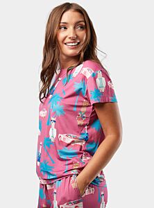Miami Vice Alpacas Women’s Pyjama T-Shirt and Trouser Bamboo Set