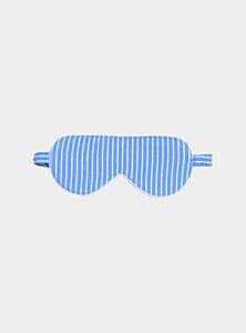 Blue & White Stripe Organic Cotton Sleep Mask
