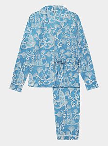 Tiger & Florals Women's Long Sleeve Organic Cotton Pyjama Trouser Set