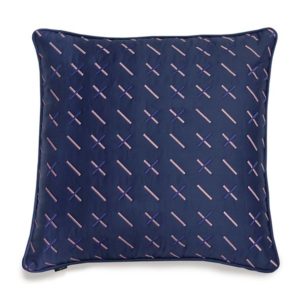 Modern Kantha Cushion - Blue