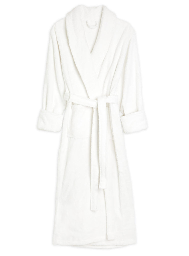 Full Length Turkish Cotton Bathrobe - White