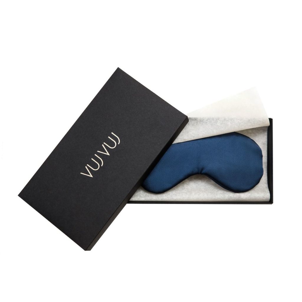 Silk Sleep Mask - Inky Blue