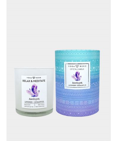 The Ritual of Bathing - Crystal Candle in Amethyst and Lavender - Yoga Hero