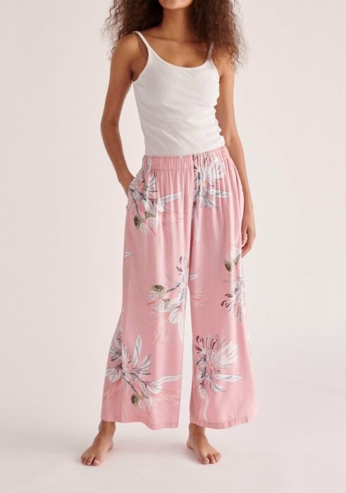 PAISIE: Women’s Pyjama Trousers – Pink Floral